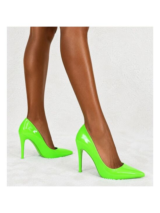 TWF.SHOES Shoes - NIB Fabio Neon Green Patent 4" High Heel Shoes Pointy Toe Pump US Ladies 7-13